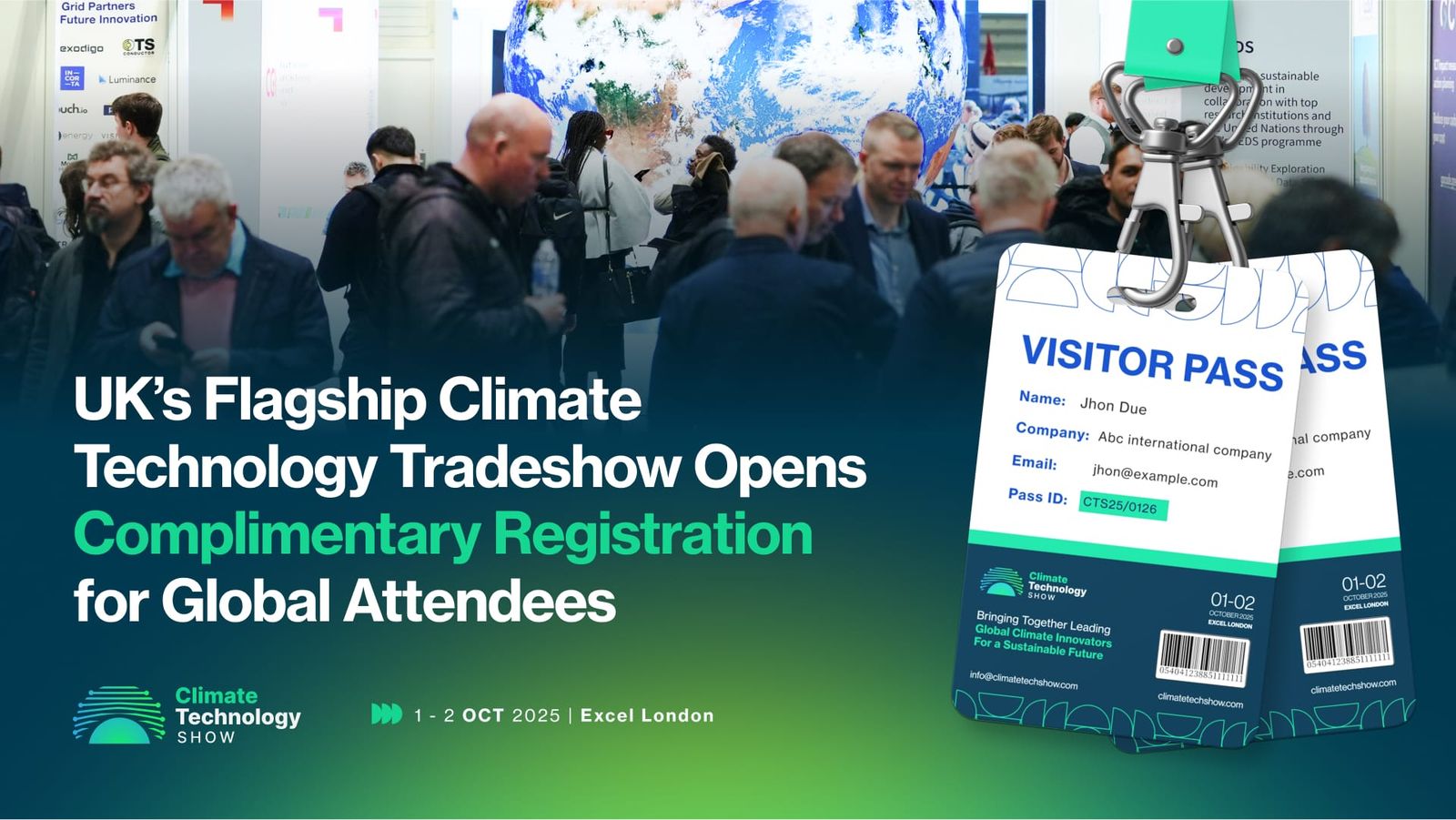 UK’s Flagship Climate Technology Tradeshow Opens Complimentary Registration for Global Attendees